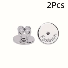 2/4/6Pcs Round Smooth Earring Backs, Non-Slip Ear Plugs, Anti-Sag Earring Post Fixers Replacement Parts, Earring Backs - Multicolor - View 19