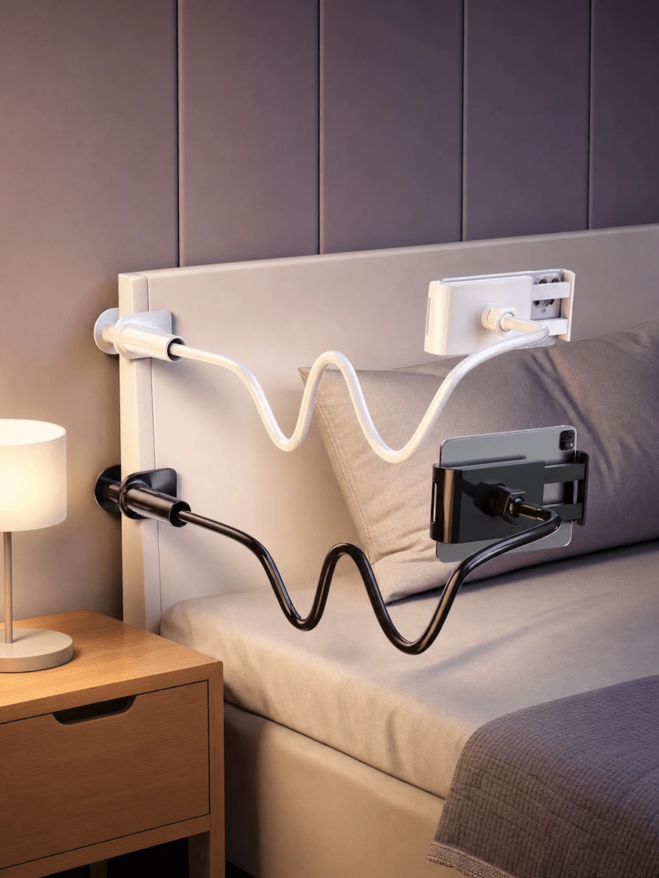 360° Rotating Tablet Phone Stand Spiral Base Slouchy Phone Holder For Home Or Travel Essential Bed Slouchy Bracket For Tablet Stand Live Streaming Movie Watching Compatible With IPhone Android Phone Gift For Birthday Family Friends
