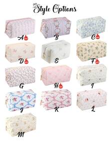 1pc Customizable Cosmetic Bag, Large Capacity Embroidered, Gift For Girlfriend, Family, Sisters, Business Travel, Vacation, Bridesmaids, Bridesmaid Proposal Gift, Bridal Party Favor, Travel Organizer, Wedding, Mother's Day Gift, Birthday Gift - Multicolor - View 6