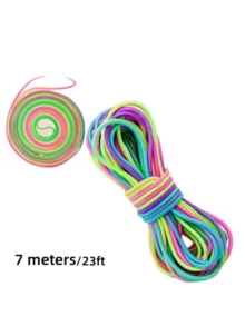 1pc Large Size Elastic Jump Rope, Rubber Bead Rope And Cord, Perfect As Gift Bag Filler And Birthday Party Favor, Elastic Jump Rope - Multicolor - View 8