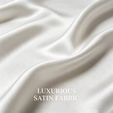 2pcs 145*260cm Rectangular Satin Tablecloth, Smooth Fabric Table Decor, Suitable For Wedding Dining Table, Restaurant Dining Table, Banquet Event Table Decor - White - View 11