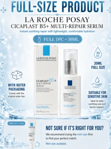 La Roche Posay La Roche-Posay Nuevo Suero Multi-Reparador (Tamaño Completo 30ml/Muestra 7.5ml), Hidratación Profunda de Larga Duración, Repara la Piel Dañada y Reduce el Enrojecimiento, Apto para Todo Tipo de Piel - Esencia Super B5 - Ver 5