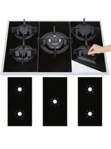 1/2/4pcs Gas Stove Anti-Stain Anti-Oil Mat, Washable Cleaning Pad, Stove Top Protector, Dirt-Resistant Heat-Resistant Fire-Resistant Material, Suitable For Home Gas Stoves - Multiple Styles and Colors - View 9