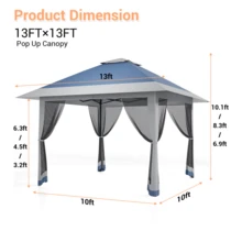 Gazebos - Light Blue + Light Gray - View 4