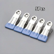 5/6/12/22pcs Heavy Duty Stainless Steel Clothes Pegs, Blue Non-Slip Handle, Rust-Proof Multi-Functional, Suitable For Drying Clothes, Kitchen Use, DIY Crafts And Daily Home Storage - Multicolor - View 28