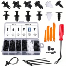 Bộ 130 món kẹp nhựa đa năng cho ô tô, kèm dụng cụ tháo lắp, phù hợp cho cản xe, trang trí cửa xe - A - Xem 2