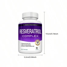 Miriyalyad Resveratrol Supplement 1800 Mg Antioxidant Complex - Highly Potent Natural Trans-Resveratrol Pills For Healthy Aging, Overall Health Support, Immune System, Brain Function, For Men Women, 90 Capsules - 3件 - 查看 4