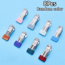 5/6/12/22pcs Heavy Duty Stainless Steel Clothes Pegs, Blue Non-Slip Handle, Rust-Proof Multi-Functional, Suitable For Drying Clothes, Kitchen Use, DIY Crafts And Daily Home Storage - Multicolor - View 29
