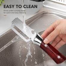 2-In-1 Stainless Steel Vegetable Peeler & Bottle Opener, Multifunction Manual Kitchen Peeling Tool For Potatoes, Carrots, Fruits & Vegetables, Ergonomic Handle Kitchen Gadget - Multicolor - View 8