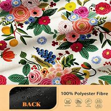 Double-Sided Floral Half-Waist Apron With 6 Pockets, Adjustable Design, Suitable For Waiters, Waitresses And Cafes - Multicolor - View 2