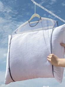 5pcs Foldable Mesh Storage Bags, Suitable For Pillows, Dolls And Cushions, Home Balcony Clothing Storage Accessories, Can Be Used For Decorative Pillows, Plush Toys And Sofa Cushions Storage And Drying. Summer Travel Back To School Season Use, Can Be Hung In The Garden For Drying - Multicolor - View 1