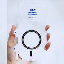 1pc Magnetic Phone Back Film, Compatible With Apple 17/17 Pro/17 Pro Max/Apple Air/Apple 14 Pro/14 Pro Max/Apple 15/15 Pro/15 Pro Max/Apple 16/16 Pro/16 Pro Max, Full Edge Frame Back Film Full Coverage Back Cover Hydrogel Side Protection Film Ultra-Thin Magnetic Back Film Anti-Drop Soft Sticker TPU Back Protection Film - Clear - View 2