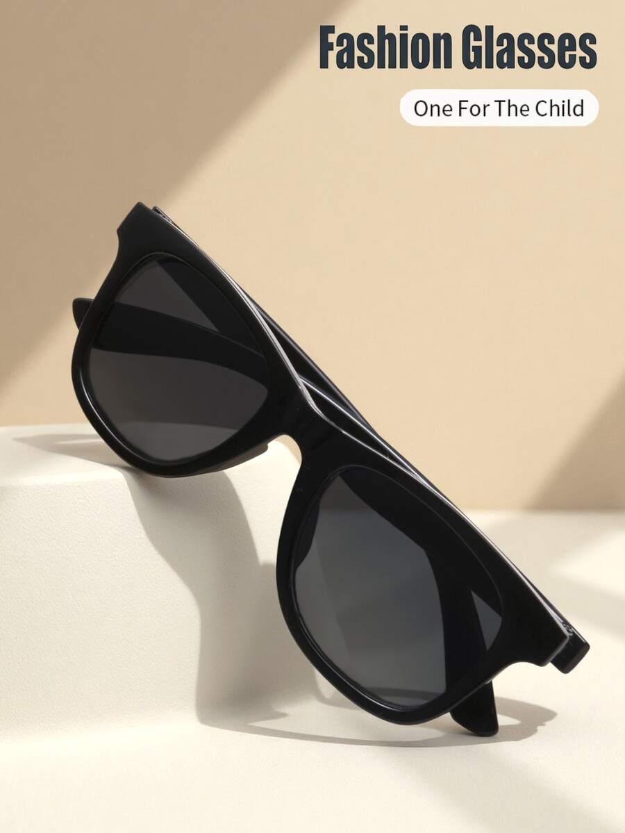 Toddler Kids Simple Fashion Glasses - Black - View 1