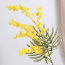 10 Stücke/5 Stücke künstliche Hochzeitsblumen, hochwertige Mimose, Feiertagsblumen, künstliche Blumen für die Heimdekoration, romantische Feiertagsblumen, Hochzeitsblumen, goldene Akazie, französische Karnevalsblumen, geeignet für Heimdekoration, Wohnzimmer, Büro, Küche, Hochzeit, Raumdekoration, Hochzeitszubehör, Herbstdekoration, Wanddekoration, Tischdekoration, Hochzeitsdekoration, dekorative Blumen, Hochzeitsblumen, Rosen, künstliche Rosen - Gelb - Übersicht 3
