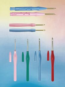 Punch Needle Embroidery Tool With Threader, Multiple Styles Available: Adjustable, Fixed, Safety Cap, Essential Punch Needle Tool For DIY Rugs And Fabric Crafts, Suitable For Punch Needle Beginners, Fabric Craft Enthusiasts, Craft Class Students, Home Stress Relief DIY Players - Puncture Needle - View 4