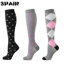 1/3/6 Pairs, Men's And Women's Sports Compression Socks, 15-20 MmHg, Best Support For Running And Cycling. Solid Color Sports Pressure Socks And Running Elastic Socks Wrap The Calves - Multicolor - View 12