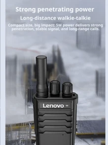 Lenovo C138 Walkie Talkie For Civilian And Commercial Use, One-Key Auto Pairing, Handheld Wireless Transceiver, Long Battery Life, Long-Range High Power, Lightweight Walkie Talkie - Black - View 3