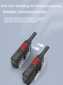 Lenovo C138 Walkie Talkie For Civilian And Commercial Use, One-Key Auto Pairing, Handheld Wireless Transceiver, Long Battery Life, Long-Range High Power, Lightweight Walkie Talkie - Black - View 6