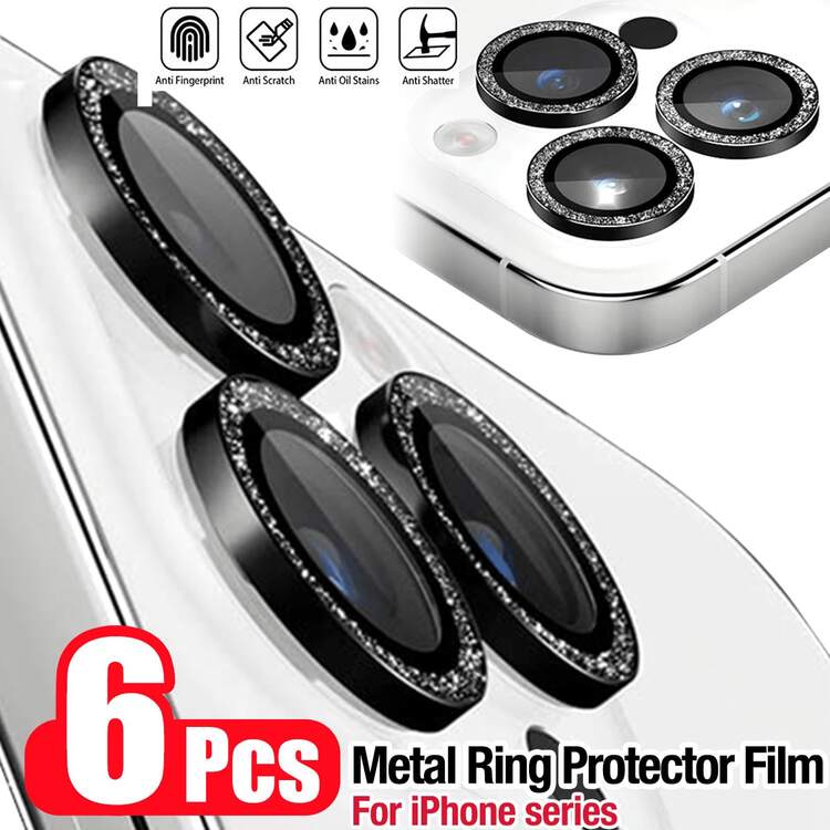 Yezodawee Pelindung Lensa Kamera Kaca Tempered Hitam Matte Tahan Gores - Kompatibel dengan iPhone 16 6.1 Inci, 16 Plus 6.7 Inci, Kaca Tempered 9H dengan Ring Logam Independen, Transparan Definisi Tinggi, Kompatibel dengan iPhone 17 Pro Max/17 Pro/17 Air/17/15 Pro Max, 14 Plus, 13, 12, 11, 15 Pro, 15 Plus, 14 Pro - Pas Sempurna, Tahan Gores dan Kompatibel dengan Casing Ponsel (6 buah Hitam) - Hitam mengkilap - View 26