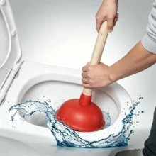 Two-Piece Plumbing Accessory Pack Fitted With Rubber Sealing Heads, Measuring 4.3 Inches And 5.5 Inches For Sink And Drain Use - Red - View 4