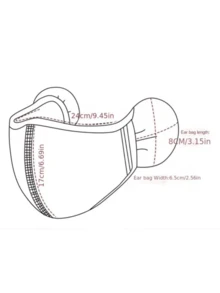 1pc Winter Cycling Windproof Breathable Reusable Face Mask With R-Shaped Ear Guards And Comfortable Lining Design, 2-In-1 Elastic Face Mask | Cold-Proof Ear Protection Cycling Mask, Outdoor Essential Holiday Gift - Multicolor - View 5