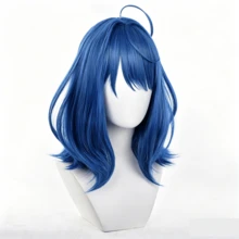 Makeine: Too Many Losing Heroines! - Anna Yanami Cosplay假髮 藍色頭皮 中長髮 耐熱材質 逼真頭皮設計 適合萬聖節、嘉年華、日常裝扮 - 寶藍色 - 查看 4
