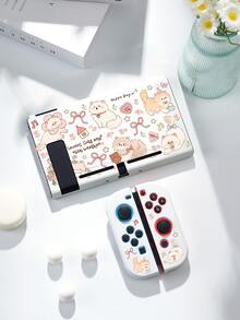 New Switch2 (2025) Game Console Accessories, 1pc Cartoon Cute Cat & Flower Pattern Protective Case, Compatible With Switch2, Switch NS/Switch OLED/Lite, Switch Game Console Accessories, Storage Bag, Switch Protective Case, Romantic Gift For Switch Players - Multicolor - View 6