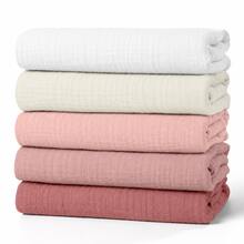 5 piezas/Paquete Mantas de gasa para envolver bebés, adecuadas para niñas y niños, grandes de 23.5 X 23.5 pulgadas, mantas de gasa suaves y transpirables para bebés - Manta de muselina - Ver 20