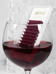 LAKANAKU Burgundy Classic False Eyelashes Wine Red Eyelash Extensions Premium Cashmere Mink Fur Individual False Eyelashes - View 5