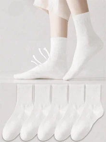 5 Pairs / 10 Pairs / 20 Pairs Couple Casual Sports Socks, Suitable For Daily Home And Outdoor Wear, Size: (35~39) Size, (39~42) Size - Multicolor - View 4