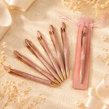 Custom Text & Logo Office Pen, Personalized Engraved Rose Gold Ballpoint Pen, Soft Touch Rubber Grip, Exquisite Christmas & Graduation Gift, Touchscreen Stylus, Back To School & Company Colleague Gift - Engraving Pen - View 3
