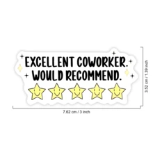 1PC Sarcastic Corporate Office Humor Sticker, Excellent Coworker Saying Vinyl Decal For Laptop Water Bottle Notebook, Waterproof Job Vibe Decal Sticker, Aesthetic Stationery Journaling Scrapbook Gift For Boss - S2237 - View 2