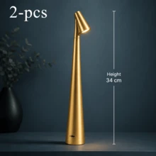 1 pieza Lámpara de escritorio LED portátil de ABS, con cable USB, diseño minimalista y delgado, atenuación táctil, carga USB, adecuada para dormitorio y oficina - luz roja blanca - Ver 26