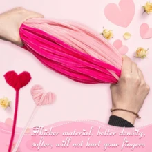 Pink Gradient Upgraded Encrypted Pipe Cleaner Handmade Set, Perfect For Making Fresh Flower Crafts, Artificial Floral Arrangements, Valentine's Day, Mother's Day Gifts, World Cup, Back To School, Graduation Gifts, Holiday Decorations - Multicolor - View 5