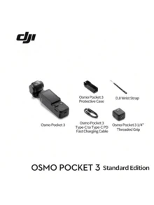 dji Osmo Pocket 3 1-Inch Pocket Gimbal Camera, Portable Handheld Design, Mechanical Stabilization System, High-Definition Live Streaming, Time-Lapse, Mobile Recording, Content Creation, Standard Edition, Brand New Unopened - Standard Edition - View 8