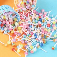 Mini Cortaúñas Piruleta Realista Pegatinas de Arte de Uñas de Caramelo Colorido Juguete Pequeño Piruleta Accesorio para Funda de Teléfono - Ver 8