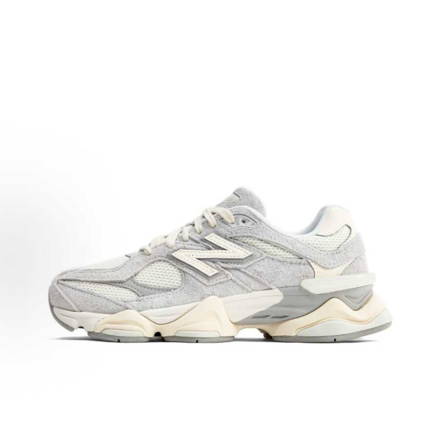 New Balance 9060 - Rain Cloud Grey, Sea Salt & Black Castlerock | Viral 2026 Chunky Platform Sneakers | Premium Suede & Mesh Breathable Trainers | Comfortable ABZORB Midsole Dad Shoes | Authentic Unisex High-Fashion Footwear - Grey White - 查看 1