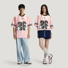 Adidas Originals Unisex   JERSEY Collaboration Sports Short-Sleeve T-Shirt KU3105 - Dusty Pink - View 7