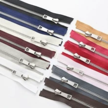 1Pc/2Pcs #5 Metal Zipper, Silver Teeth, Closed End, Y-Shaped Teeth Smooth Without Jamming, Suitable For Pockets And Leather Bags, Multiple Colors Available, Multiple Sizes Available - Multicolor - View 5