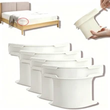 4 piezas Sujetadores de sábana, Clips multifuncionales invisibles para fijar sábanas y fundas de cama para uso doméstico, sin agujas seguros, evitan el desplazamiento de la ropa de cama,Apariencia elegante, Suministros para el hogar - Blanco - Ver 10