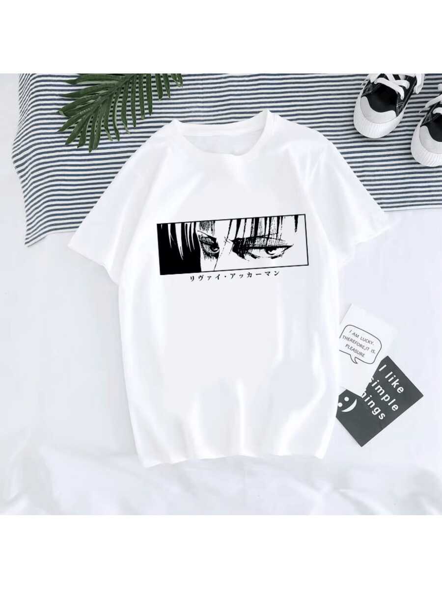 Mirada penetrante del valiente guerrero de ojos fríos que lucha por la paz eterna reflejada en esta suave camiseta de hombre casual única. - Blanco - Ver 1