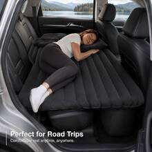 Inflatable Car Rear Seat Mattress, Thickened Foldable Portable Comfortable Sleeping Pad With Pump, 2 Pillows, Storage Bag, Patch Kit, Essential Outdoor Gear For Medium SUV, Truck, Summer Vacation, Camping, Hiking, Road Trip - Car Air Mattress - View 9