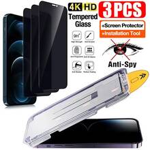 3pcs Privacy Screen Protector With Auto-Alignment Kit, Compatible With IPhone 17/17 Pro/17 Pro Max/17 Air/15 Pro Max/15 Pro/15 Plus/15/14 Pro Max/14 Pro/14 Plus/14/13 Pro Max/13 Pro/13/12 Pro Max/12 Pro/12/11 Pro Max/11 Pro/11, 9H Tempered Glass, Anti-Scratch, Anti-Fingerprint, Compatible With Phone Cases, Full Coverage For Dynamic Island - 3pcs Privacy Box - View 13
