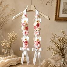Personalized Artificial Flower Graduation Decoration, Customized Name & Graduation Year Ribbon, Handmade Artificial Flower Sash & Garland, Premium Long-Lasting Floral Garland, Suitable For Graduation Ceremony, Party Photos & Women's Gifts - Artificial Flower Ribbon - View 2