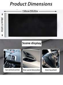 1 Roll Self-Adhesive Faux Suede Fabric, Multi-Purpose, Cut To Size, Suitable For Car Interior Modification Including Sunroof Cover, Center Console And Other Interior Kits, Sofa Seats, Trunk And Jewelry Box - A - View 2