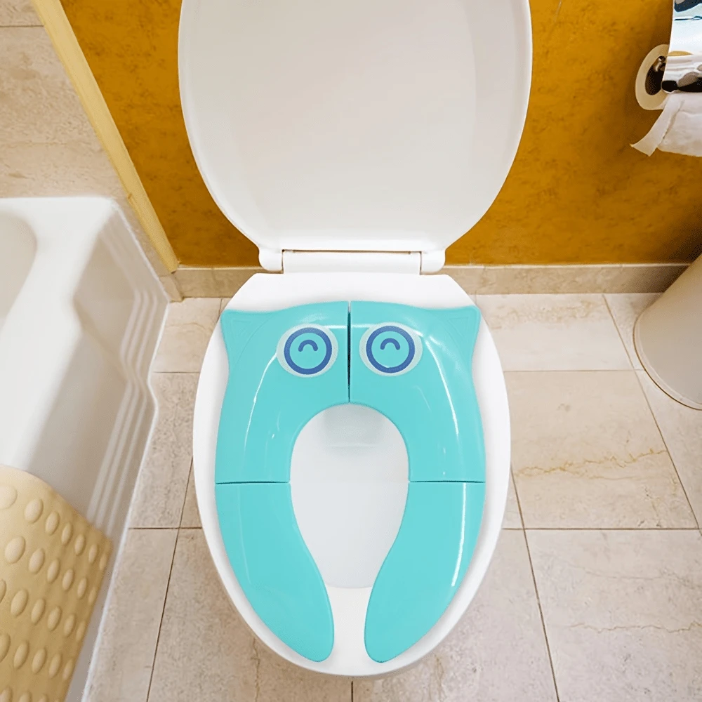 Oaoleer 1pc Portable Folding Travel Toilet Seat With Non-Slip Pad Potty Training Seat Toilet Ring Foldable Washable Toilet Seat Mat Suitable For Toddlers