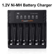 ¿Cansado de esperar por las baterías una por una? Cargador USB-C de 6 ranuras POWERKAN – 500mA por canal, carga las 6 a la vez. Para 1.2V Ni-MH/NiCd AA/AAA. Cable USB-C incluido. Prepara todo tu inventario de una sola vez. - No - Ver 2