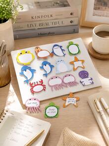 12/1 Strong Adhesive Sticky Notes, Printed With Cartoon Marine Animals, Suitable For Office Learning, Student Daily Notes, Diary And Scrapbooking. Desk Accessories, Office, School Supplies, Teacher Supplies, Classroom - one-size - View 10