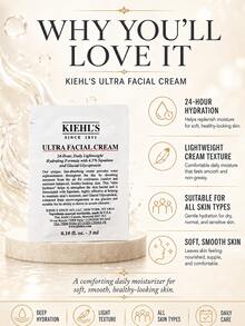 Kiehl's Ultra Facial Cream, ukuran sampel 3ml, 3/5 pcs, melembapkan secara mendalam dan memperkuat lapisan pelindung kulit, menyegarkan dan menutrisi, cocok untuk semua jenis kulit. - Krim Wajah Pelembap Tinggi - 3ml - Set - View 6