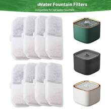 Cat Drinking Fountain Filter, 4/10/16/24 Pack Pet Fountain Replacement Filter, Triple Filtration System Replacement Filter, Suitable For Pet Water Dispensers - 1L - View 2